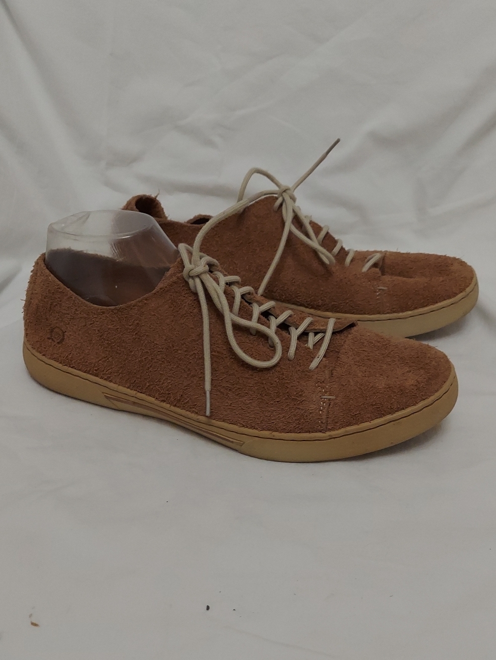 Born Men's Suede Lace-Up Sneakers in Tan Brown Low Top Size 10.5